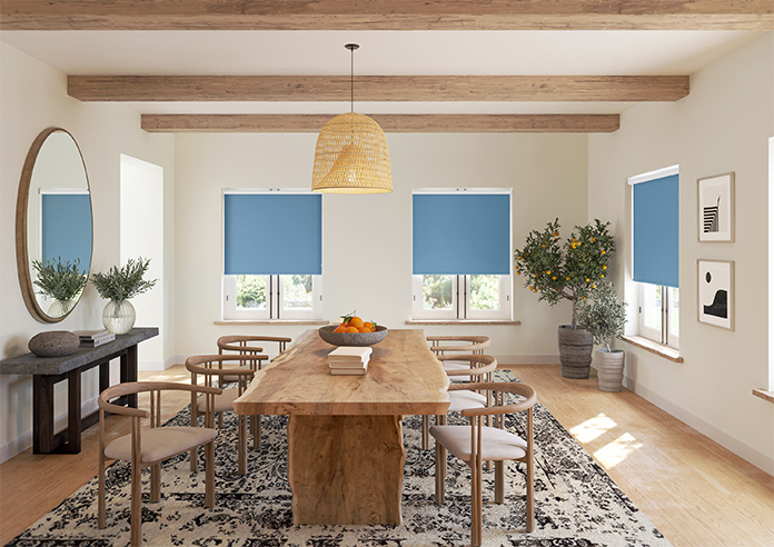 Rimini (FR Blackout), Turkish Blue - Roller Blind - Image 8